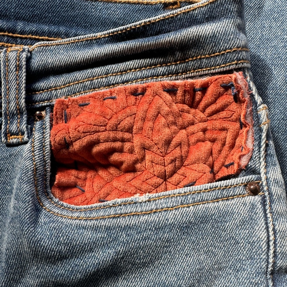 Customized Patchwork/Embroidered Jeans - Picture 4 of 10